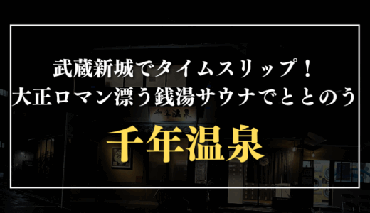 武蔵新城でタイムスリップ！大正ロマン漂う銭湯サウナでととのう｜千年温泉