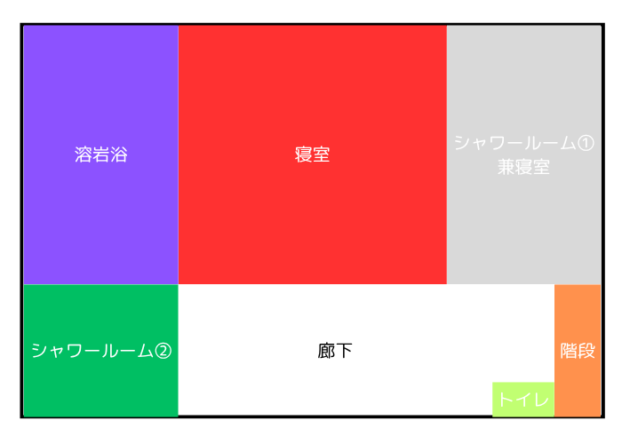 朝日湯　民泊　2階の間取り図