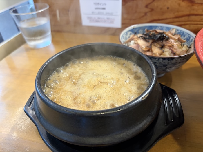 特製 濃厚つけ麺 炙りチャーシュー飯ミニセット つけダレ
